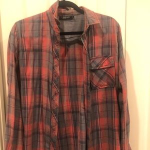Topshop plaid button down